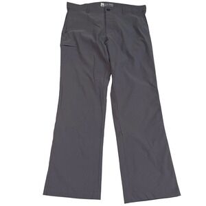 UB Tech Classic Fit 36X32 Gray Nylon Spandex Mens Pants With Zippered Pocket